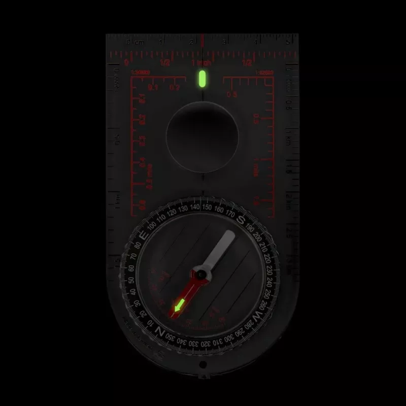 Handheld map compass Helikon Scout Mk2 Acrylic Blend — liquid-filled, scales 1:25k/1:24k/1:50k/1:62.5k, backlight, ruler, 10 mm depth