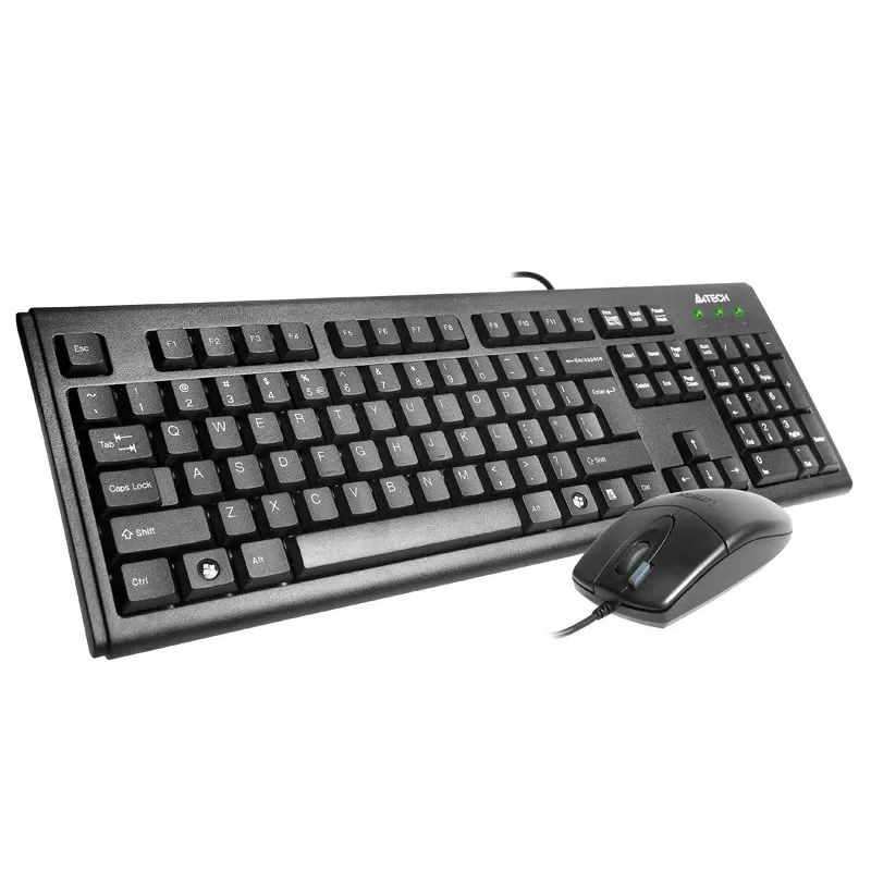 A4Tech KM-72620D - klaviatuuri ja hiire komplekt - USB - US - must