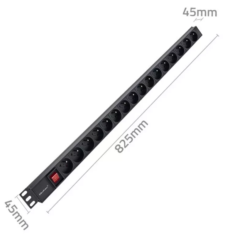 Toitejaotusliist RACK 16A PDU, 16xFRENCH, vertikaalne