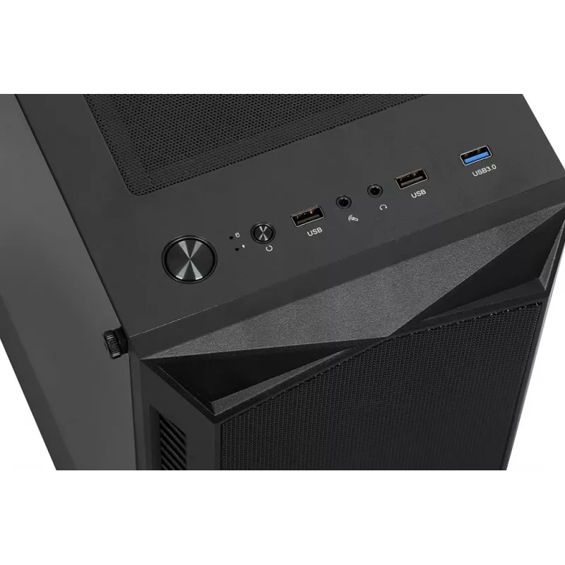 Arvutikorpus IBOX LUPUS 27 Midi Tower ATX, karastatud klaas, RGB, 455×200×380 mm, toetab ATX, GPU kuni 32 cm