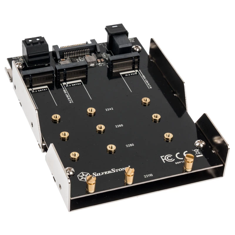 HDD/SSD-korpus SilverStone SST-SDP12 — sisemine kinnitusklambri adapter 3,5-tollistele/2,5-tollistele ketastele