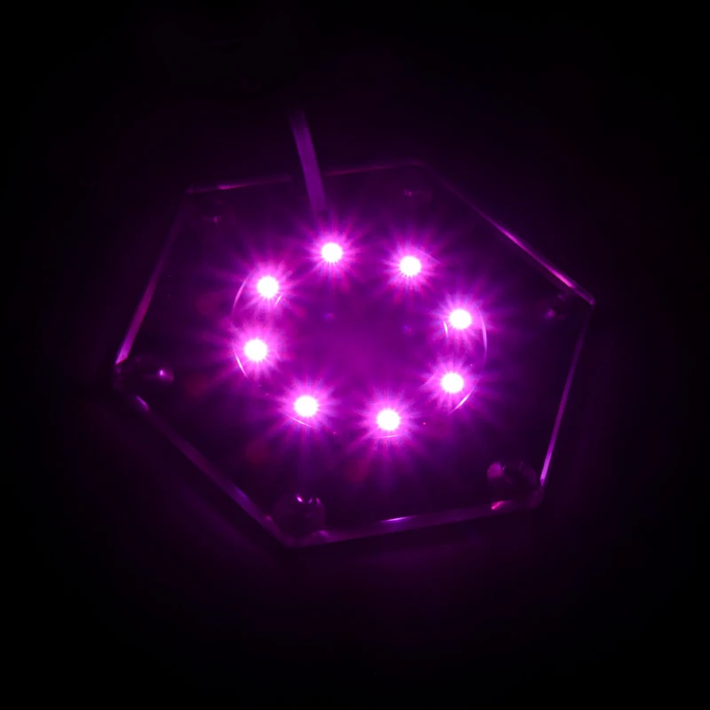 Kinnituskomplekt BitsPower Hexagon BP-WTHU-RGB — akrüül, läbipaistev, 91,4×80×6,5 mm