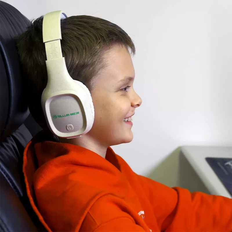 Kõrvaklapid Tellur roheline Bluetooth Over-Ear Headphones Pulse Foldable Cream TLL511441