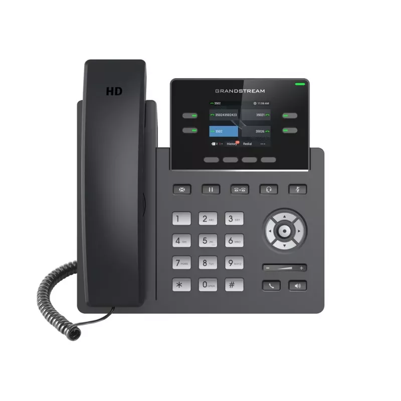 Grandstream Networks GRP2612 IP-telefon must 2 liini