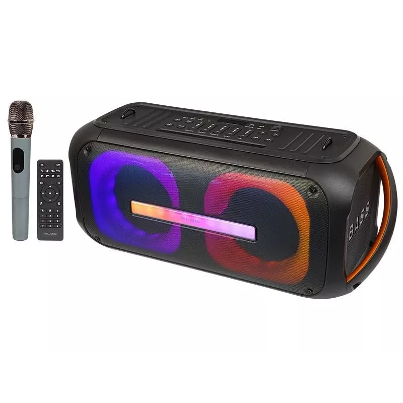 Portable mono Bluetooth speaker BLOW 30-392# — 6000 mAh aku, 6.5 W RMS, Bluetooth 5.0, MicroSD, AUX, Micro-USB, 2 kõlarit, must