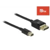 DeLOCK - DisplayPort-kaabel - DisplayPort (M) Mini DisplayPort (M) - 2 m - Must - 8K tugi