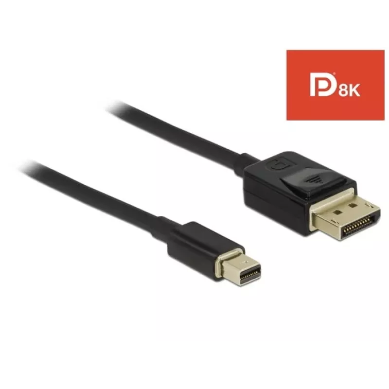 DeLOCK - DisplayPort-kaabel - DisplayPort (M) Mini DisplayPort (M) - 2 m - Must - 8K tugi