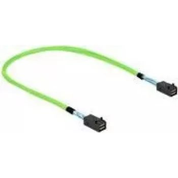 DeLOCK SAS-kaabel 86624 0,5 m 64 Gbit/s roheline
