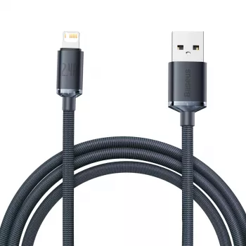 Baseus Crystal Shine kaabel USB-Lightning, 2,4A, 2m (must)