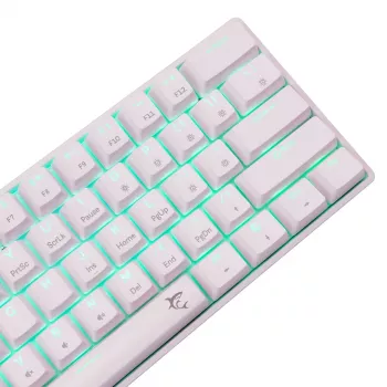 Juhtmega mehaaniline klaviatuur White Shark Shinobi-2 (GK-004211) — USA paigutus, punased lülitid, valge