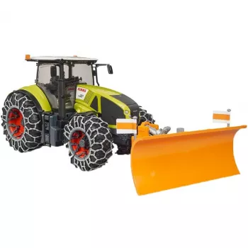 Mudeltraktor BRUDER Claas Axion 950 lumekettide ja lumesahaga, mõõtkavas mudel