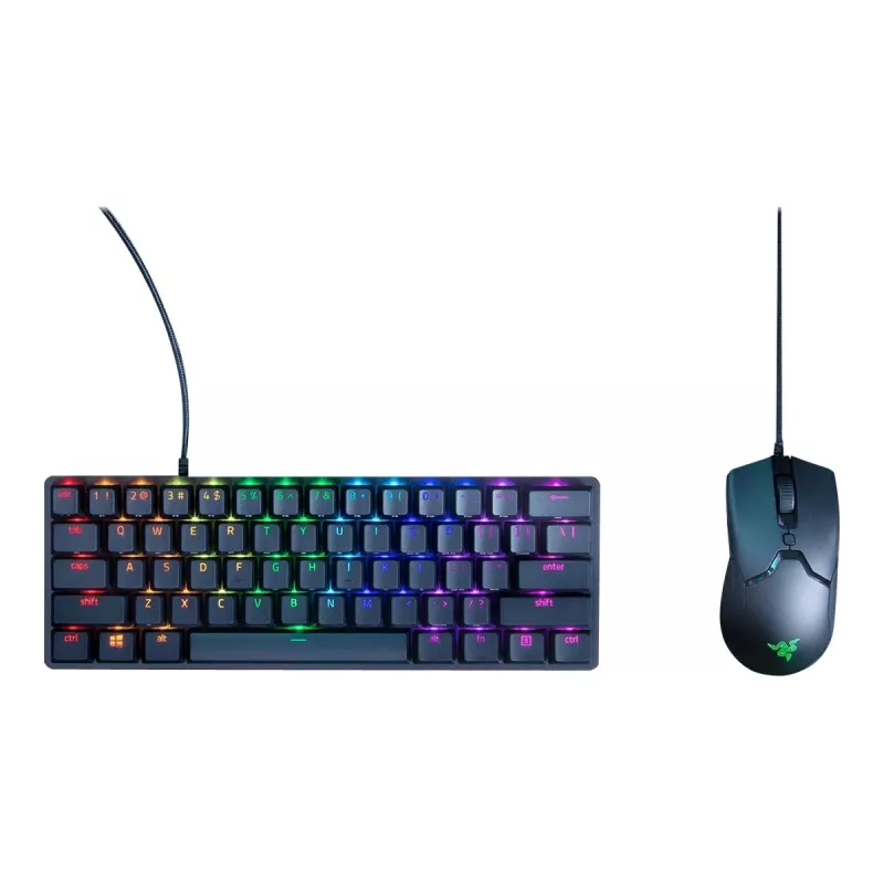 Razer Huntsman Mini 60% mänguklaviatuur Opto-Mechanical Purple Switch RGB LED valgus NORD juhtmega