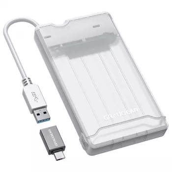 GrauGeari välise kõvaketta korpus 2.5HDD/SSD USB 3.2 Alu - kettakorpus - 2,5