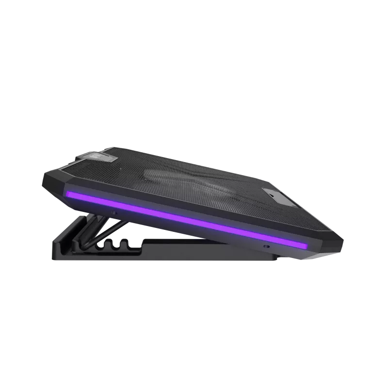 FURY GUNBAI G3 sülearvuti jahutuspadi 14.1–17.3 tollile, 2 ventilaatoriga, RGB-valgustus, 2× USB