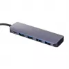 USB-hub Unitek P5+ — 5 porti (4 × USB 3.2 Gen 2 Type-A), USB 3.2 Gen 1 host, 5 Gbit/s, 10 W PD, alumiinium, hall