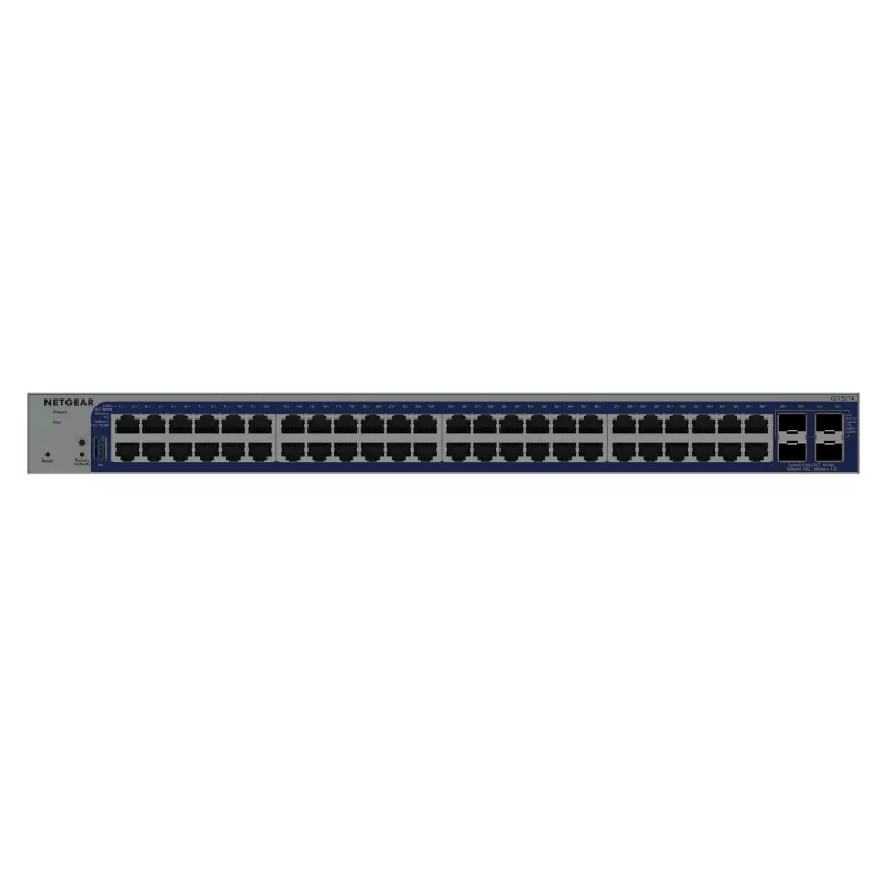 Hallatav Gigabit Etherneti kommutaator Netgear GS752TX, 48x RJ-45 10/100/1000, 10G tugi, 1U raam, hall