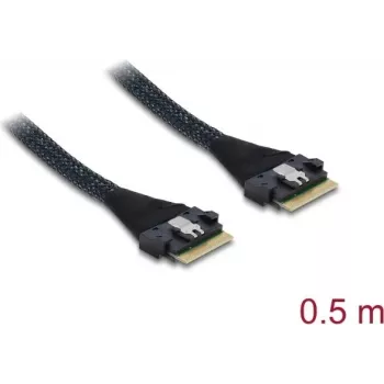 DELOCK PCIe 4.0 õhuke SAS-kaabel SFF-8654 8i kuni (0,5 m) mudel 82303