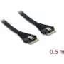 DELOCK PCIe 4.0 õhuke SAS-kaabel SFF-8654 8i kuni (0,5 m) mudel 82303