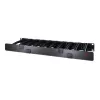 APC NetShelteri kaablihaldus, horisontaalne kaablihaldur, 1U, ühepoolne kaanega, must, 482,6 x 44,45 x 165,1 mm