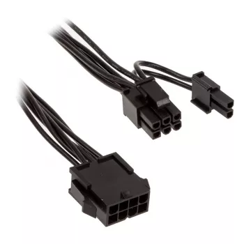 Toitekaabel Kolink PCIe 8-kontaktiline – ATX/EPS 8-kontaktiline, 0,35 m, must