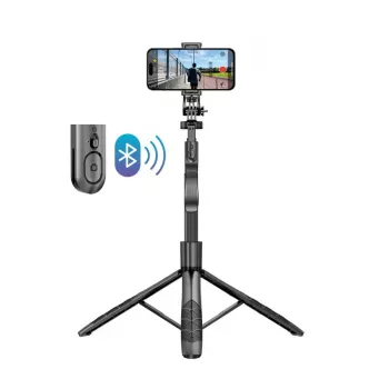Statiivist isepulga Crong CRGSGU1BLK alumiiniumist Bluetooth kokkupandavate jalgade ja telefonihoidikuga