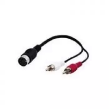 Wentronic Goobay DIN/RCA-adapterkaabel, 0,2 m - DIN-pistikupesa 180° (5-kontaktiline) > 2x RCA-pistik (heli vasak/parem) (50004)