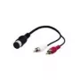 Wentronic Goobay DIN/RCA-adapterkaabel, 0,2 m - DIN-pistikupesa 180° (5-kontaktiline) > 2x RCA-pistik (heli vasak/parem) (50004)