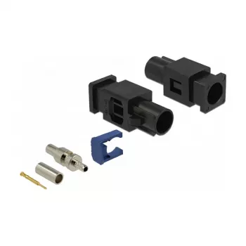 Koaksiaalpistik DELOCK 89755 — FAKRA A isane, kullatud kontaktidega, 9,4×25,6×7,4 mm