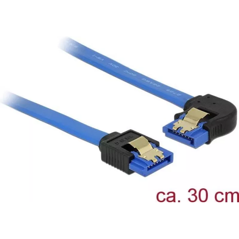 SATA kaabel DeLOCK 84984 0,3 m SATA 7-kontaktiline Must Sinine