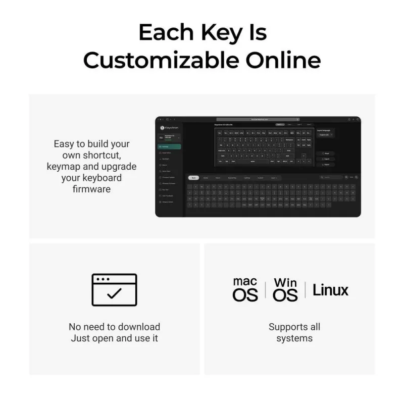 Mehaaniline klaviatuur Keychron V3 Ultra 8K — juhtmega ja Bluetooth, QWERTY, RGB, must