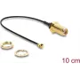 Koaksiaalkaabel DELOCK 67413, SMA – I-PEX MHF1, 1,13 mm, 0,1 m, must