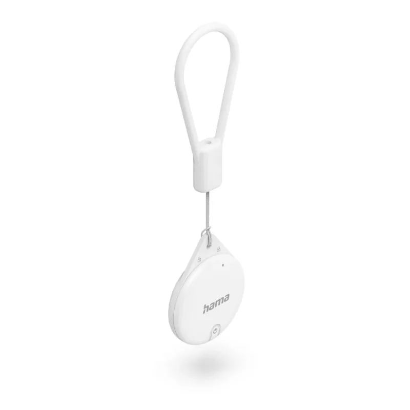 HAMA Item Finder 00185815 Bluetooth Apple Find My rakendusele, valge — jälgija isiklike esemete leidmiseks