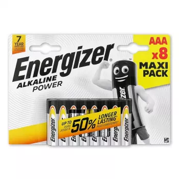 Leelispatareid AAA Energizer E92 — 8-pakend blisterpakendis