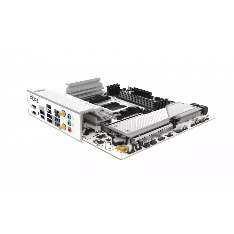 Emaplaat Sapphire PURE B850M WIFI Micro ATX — AMD B850, pesa AM5, DDR5 kuni 8000 MHz, 4 DIMM, Wi‑Fi 6, 2,5 Gb LAN, 2× M.2, PCIe 5.0 x16