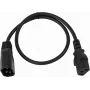 Toitepikenduskaabel Omnitronic 30235103, 3-soonega 0,75 mm², 0,6 m, must