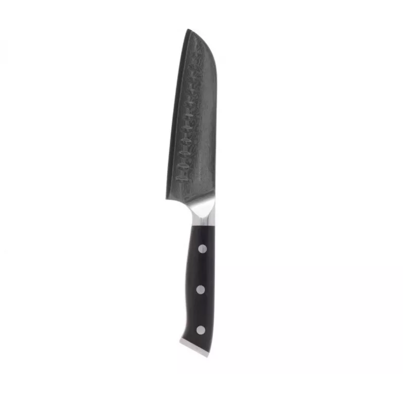 Kohersen Elegance Ebony Wood Santoku nuga Damaskuse teras 12,7 cm
