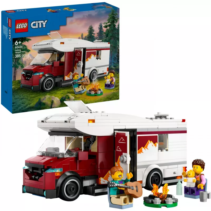 Ehitusmänguasi LEGO City Adventure Camper 60454, 385 tk, kõrgus 80 mm, vanusele 6+