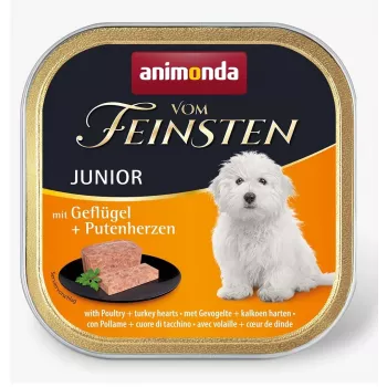 ANIMONDA Vom Feinsten Junior linnuliha ja kalkunisüda - märg koeratoit - 150g