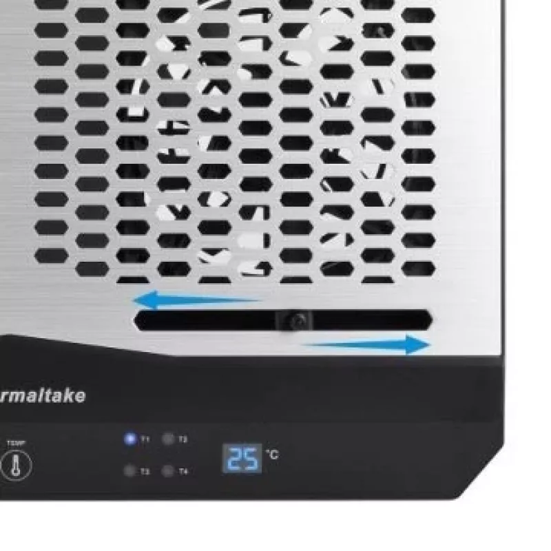 Sülearvuti jahutusalus THERMALTAKE CL-N002-PL12BL-A 12 cm ventilaatoriga, alumiinium ja plastik, 390×277,5×49,3 mm, 1000–1300 RPM