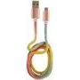 LC-POWER kaabel USB-Micro-1M-3 1m vikerkaare sädelev, USB A Micro-USB-le (LC-C-USB-MICRO-1M-3)
