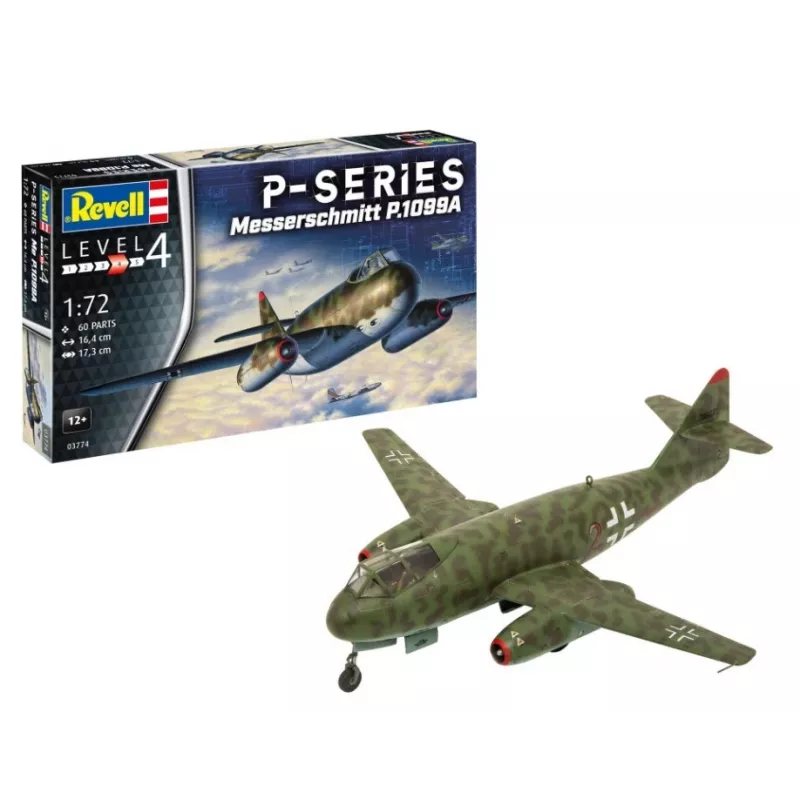 Plastikust lennukimudel REVELL Messerschmitt P.1099A-P-SER mõõtkavas 1/72