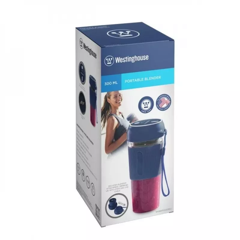 Akutoitega blender Westinghouse WKBEFE3003BU — 300 ml mahutavus, kaasaskantav laetav