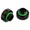 Adapter G1/4-tolline väline keere 14 mm kõvale torule, BitsPower Touchaqua TA-FH14-GB, 2 tk, must