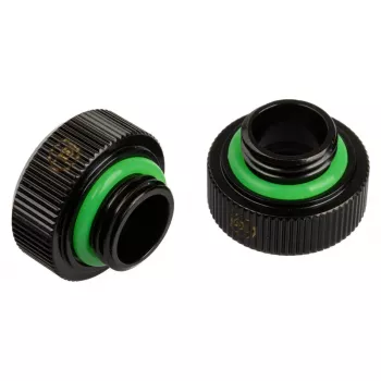 Adapter G1/4-tolline väline keere 14 mm kõvale torule, BitsPower Touchaqua TA-FH14-GB, 2 tk, must