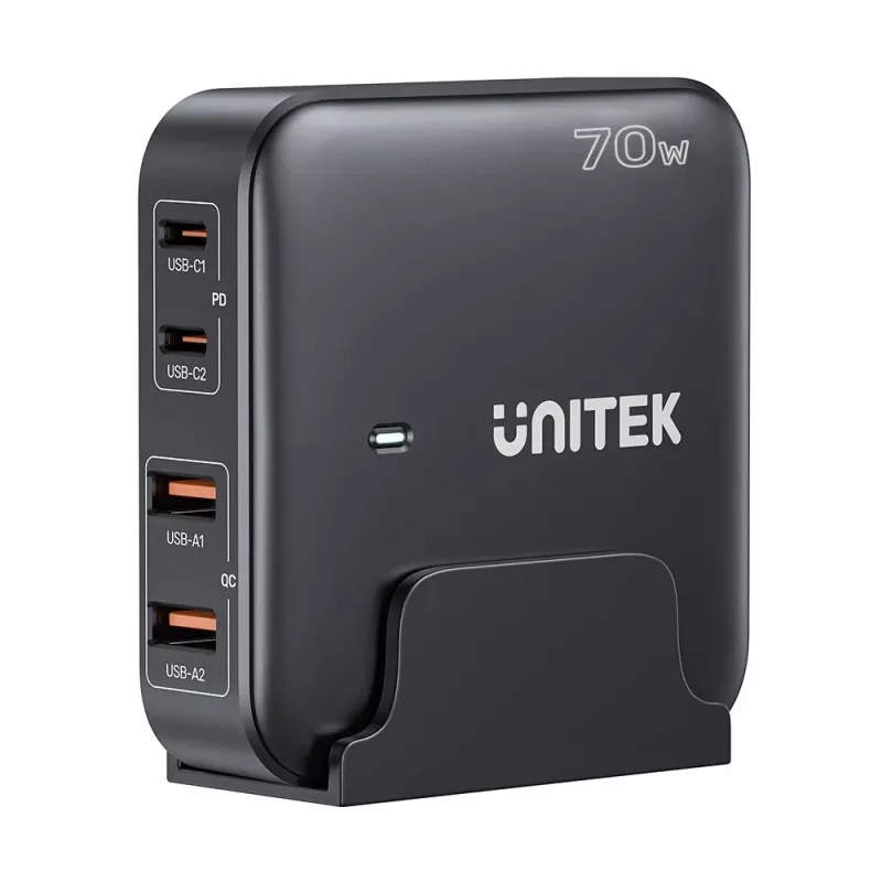 Mobiilseadme laadija UNITEK P1228ABK01-EU universaalne must vahelduvvool kiirlaadimine