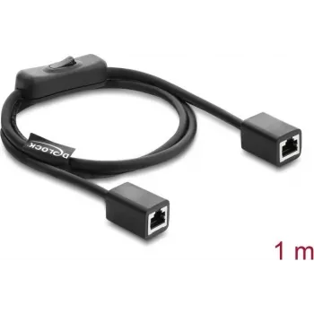 DELOCK RJ45 Cat.6 F/UTP 1 m võrgukaabel sisseehitatud lülitiga (BUBU)