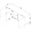 Cama SIENA kummut 150,5x40x75 matt kašmiir