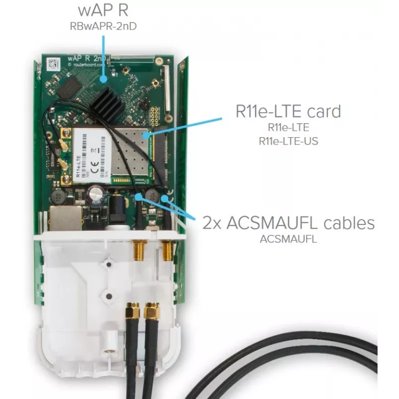 Koaksiaalkaabel MikroTik ACSMAUFL SMA emane sirge 1 m must