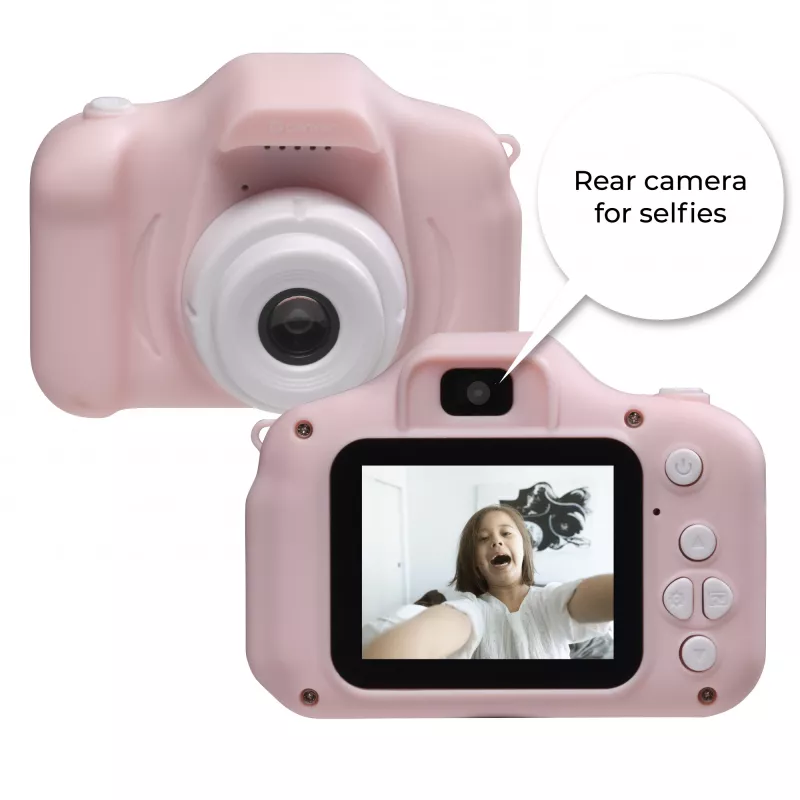 Laste digikaamera DENVER KCA-1340RO — kompaktne 85 g, roosa