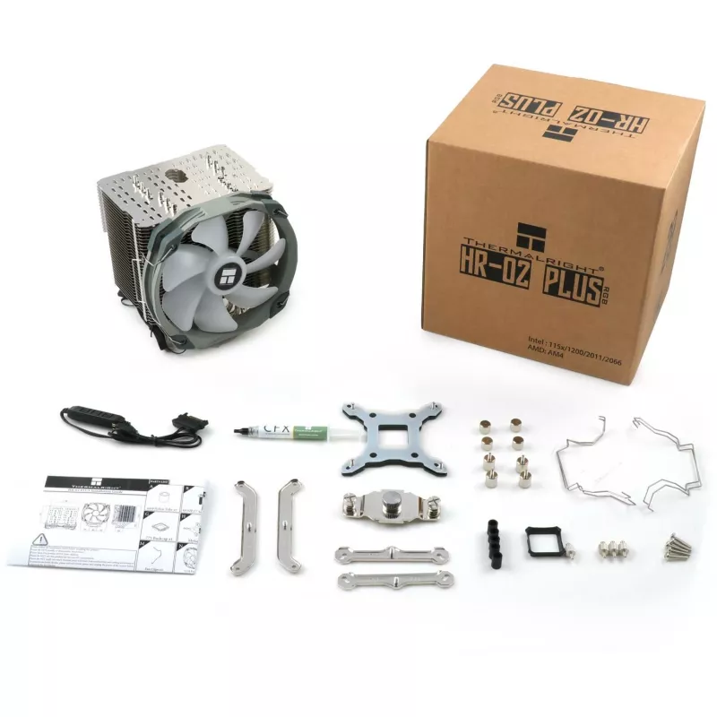 Thermalright HR-02 Plus - protsessori õhkjahuti - (jaoks: LGA1156, LGA1155, LGA2011, LGA1150, LGA1151, AM4, LGA2066, LGA1200, LGA1152)